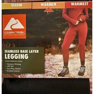 Ozark Trail Base Layer Bottoms Women's size Med Black leggings Long Johns NEW